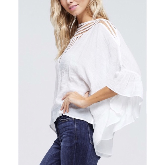 🚨White Boat Neck Top With Crisscross Open Back - Picture 5 of 7